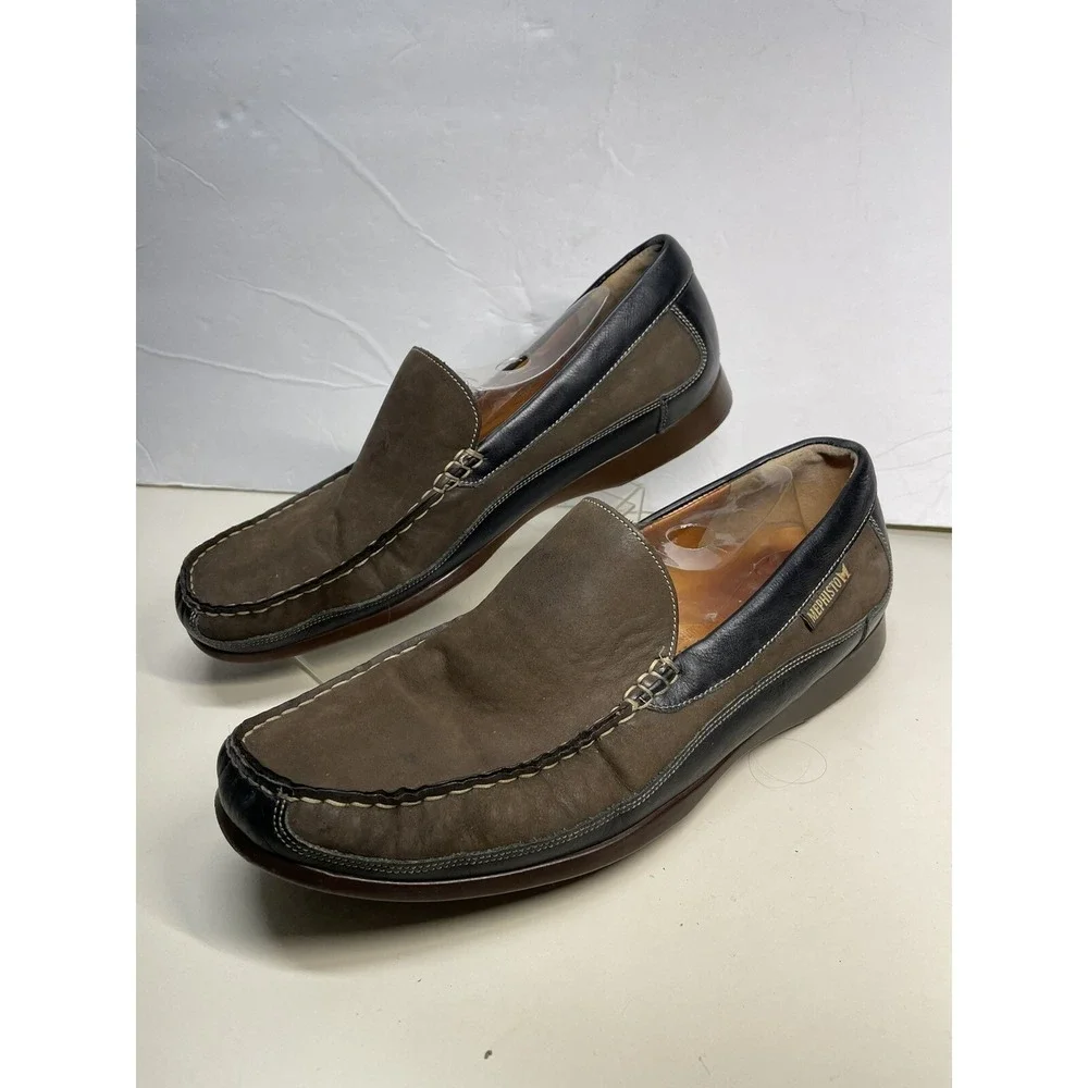 •Mephisto Men's Sz US 11 M Baduard Venetian Brown leather Cool Air Loafers shoes